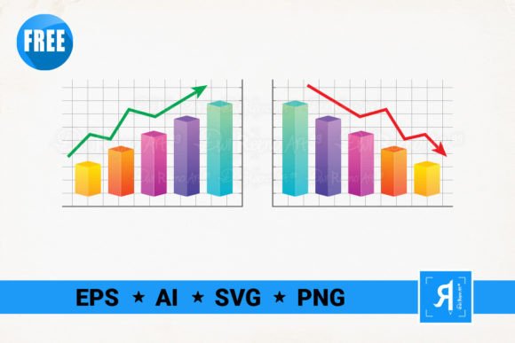3D Infographic Color Bar Arrow Up Down: Visual Power for Modern Communication