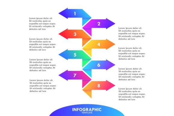 Simplify and Visualize Ideas with a Colorful Arrow Infographic Template