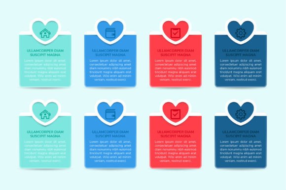 The Love Infographic Rectangle Pastel: A Vector Template for Clear Visual Communication