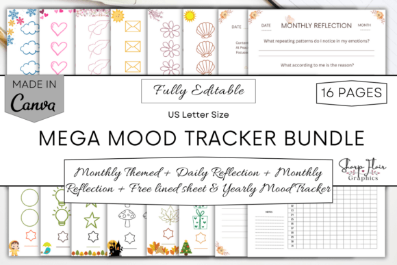 The Mega Mood Tracker Canva Colored: Your Path to Emotional Insight and Balance