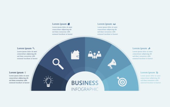Using a Half Circle Business Infographic in Your Workflow